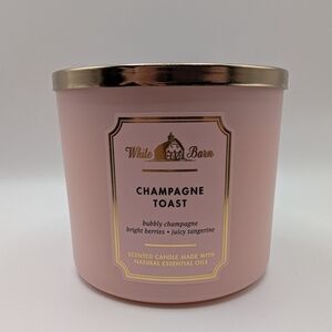White Barn B&BW 3-Wick Champagne Toast Pink & Gold Candle 14.5 Oz NWT